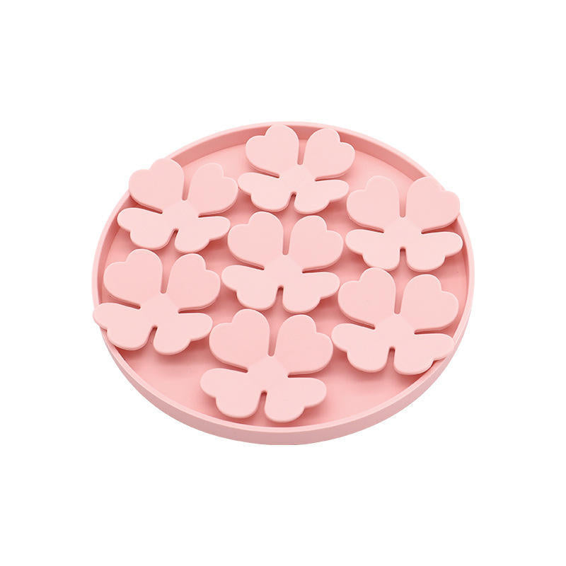 Petal Shape Dog Licking Mat Round Pet Licking