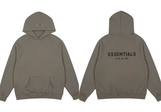 FOG double line heavyweight high street trendy brand hooded sweatshirt with plush loose sweatshirt jacket suitable for men and women, youthful and popular style (24) Hover Image