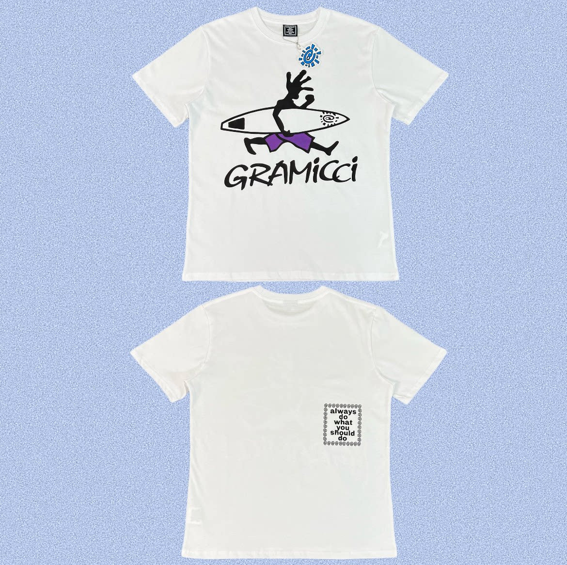 ADWYSD White Surfer Character Print Tee