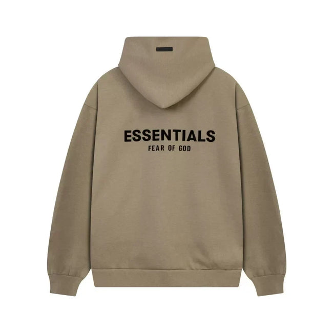 FOG ESSENTIALS Fashion High Street Letter Plush Autumn/Winter Casual Plush Hooded Sweatshirt Pants Set for Men (4) Hover Image