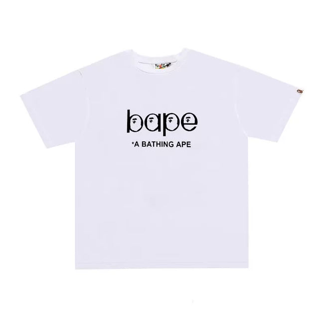 BAPE Style Lettering Logo Short-Sleeve Tee - White Hover Image