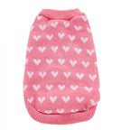 Autumn And Winter Warm Red Pink Love Dog Clothes