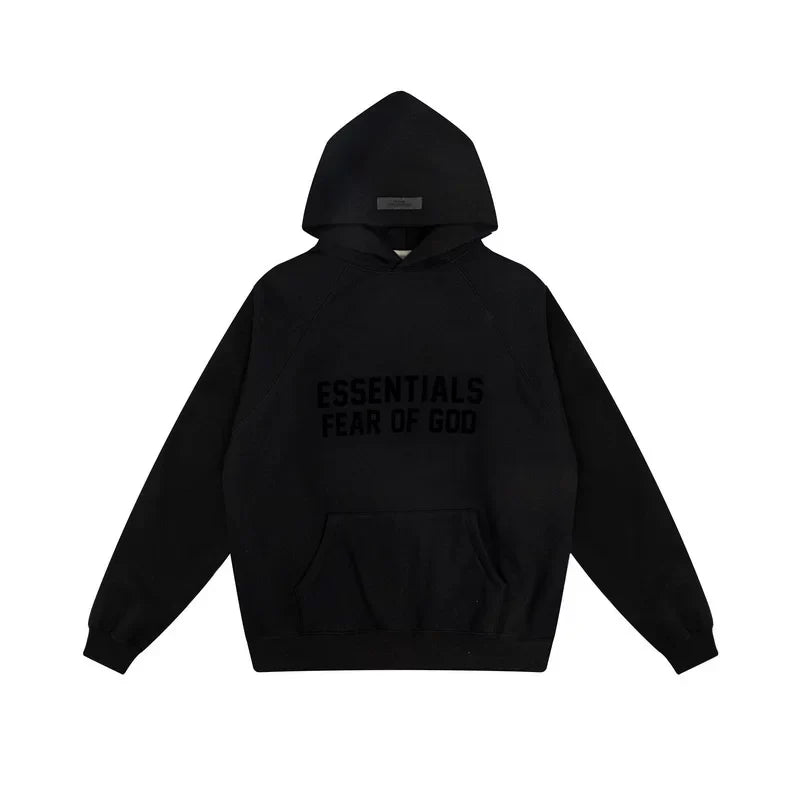 Fog autumn/winter hoodie, sweatpants, long pants with fleece hoodie, versatile letter essentials, loose and trendy ins top (50)