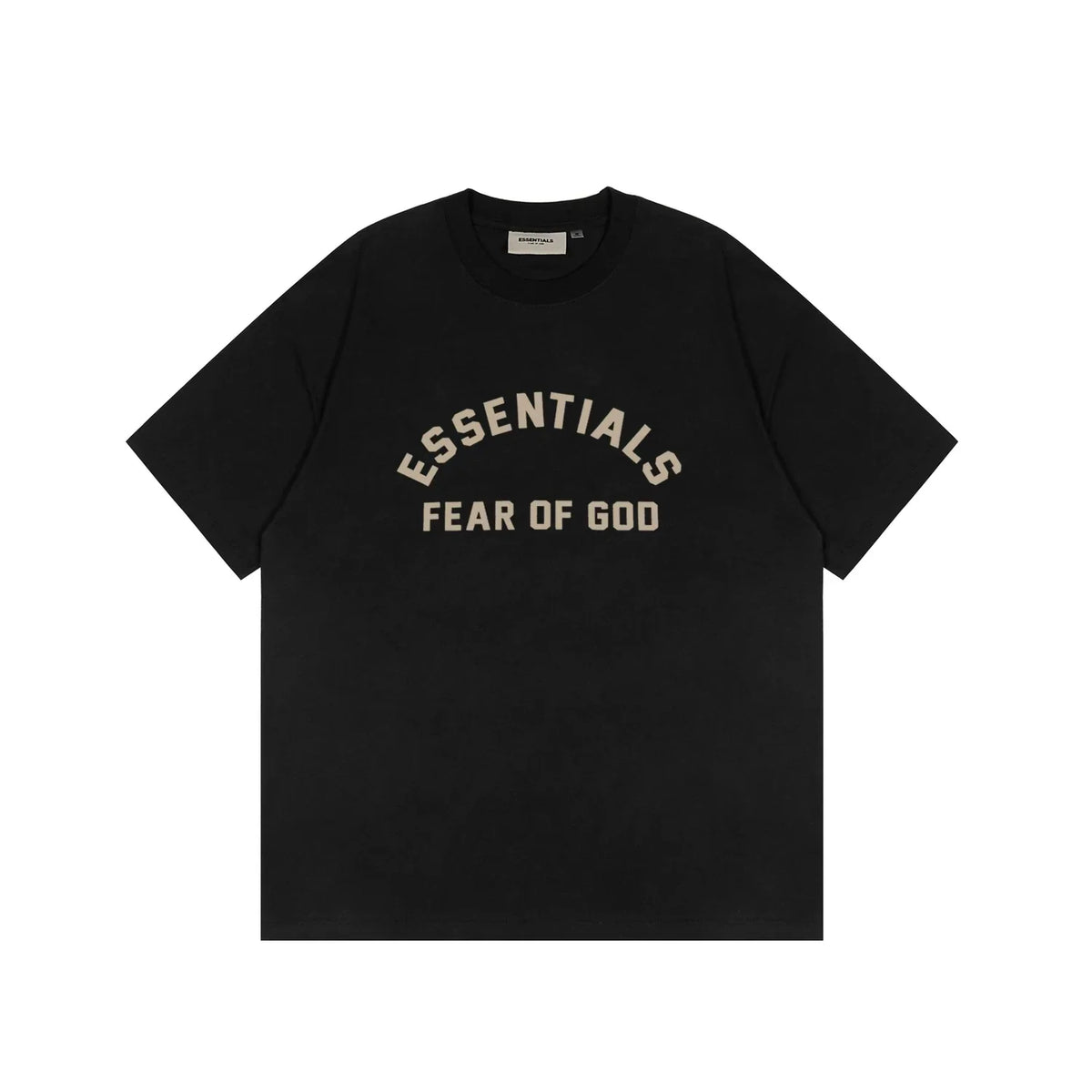 ESSENTIALS Short sleeved T-shirt European and American High Street FOG Double Line Men's and Women's American Trendy Brand Pure Cotton Round Neck Loose Set (21)