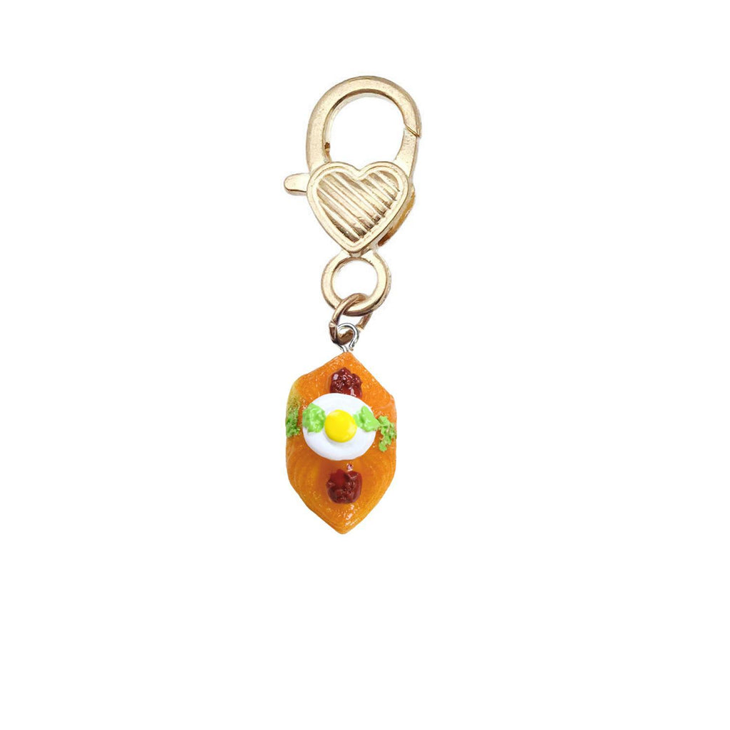 Shein Resin Simulation Creative Bear Bread Donut Baking Cake Love Metal Series Gift Pendant