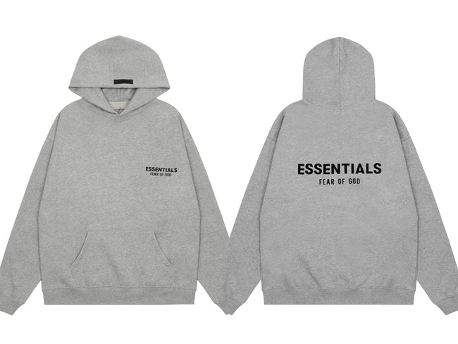 FOG double line heavyweight high street trendy brand hooded sweatshirt with plush loose sweatshirt jacket suitable for men and women, youthful and popular style (22) Hover Image