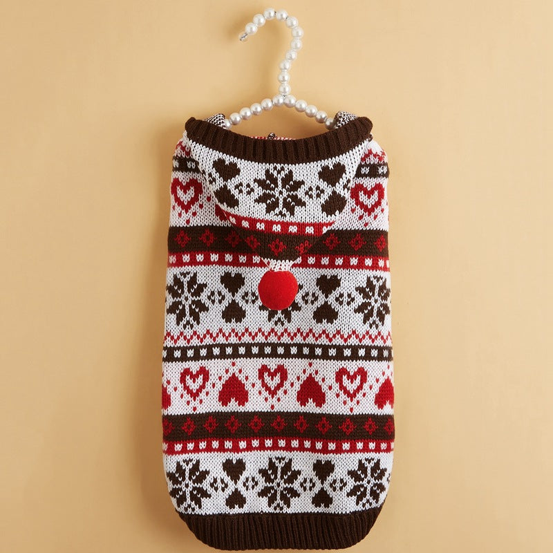 Autumn And Winter Popular Christmas Hooded Camouflage Dog Pet