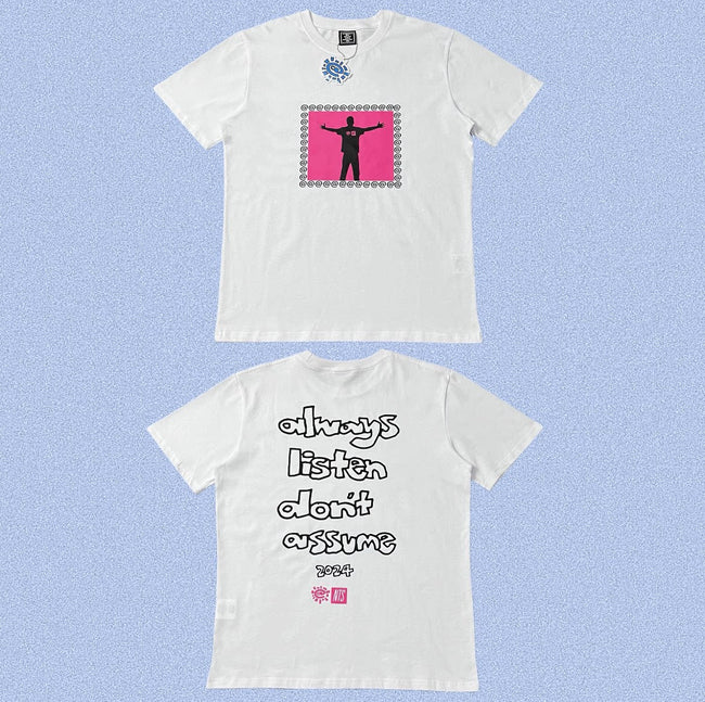 ADWYSD White Pink Figure Frame Tee Hover Image