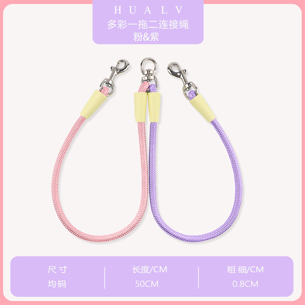 Double Leash With Leash For Puppies To Go Out