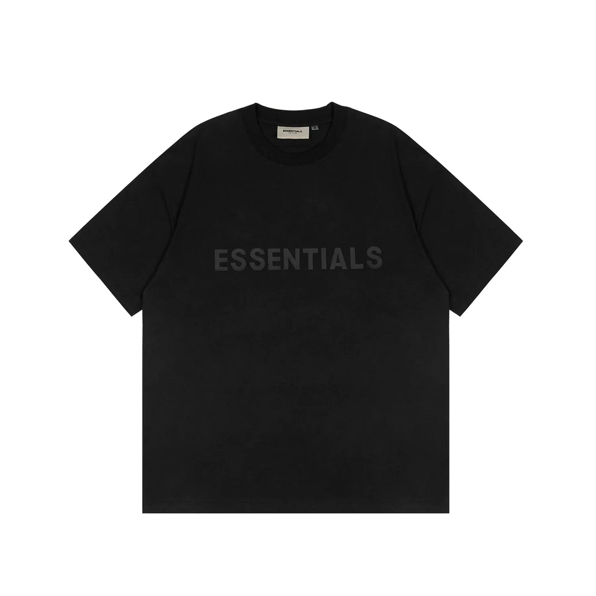 ESSENTIALS Short sleeved T-shirt European and American High Street FOG Double Line Men's and Women's American Trendy Brand Pure Cotton Round Neck Loose Set (2)