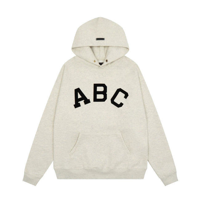 FOG double line heavyweight high street trendy brand hooded sweatshirt with plush loose sweatshirt jacket suitable for men and women, youthful and popular style (4) Hover Image