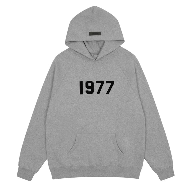 FOG double line heavyweight high street trendy brand hooded sweatshirt with plush loose sweatshirt jacket suitable for men and women, youthful and popular style (8) Hover Image