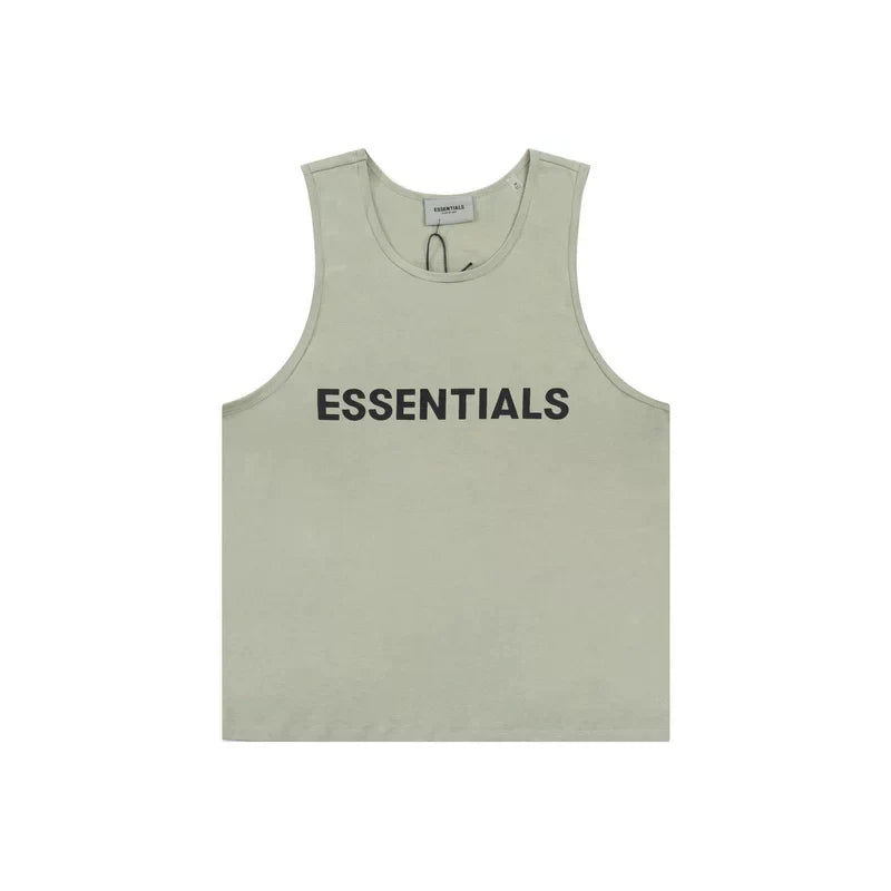 FOG short sleeved FEAR OF GOD double line ESSENTIALS chest letter sleeveless vest base shirt men's T-shirt (4)
