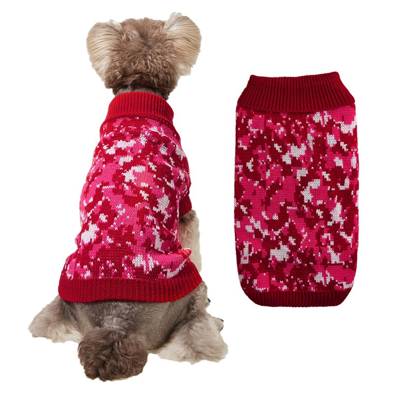 Autumn And Winter Popular Christmas Hooded Camouflage Dog Pet