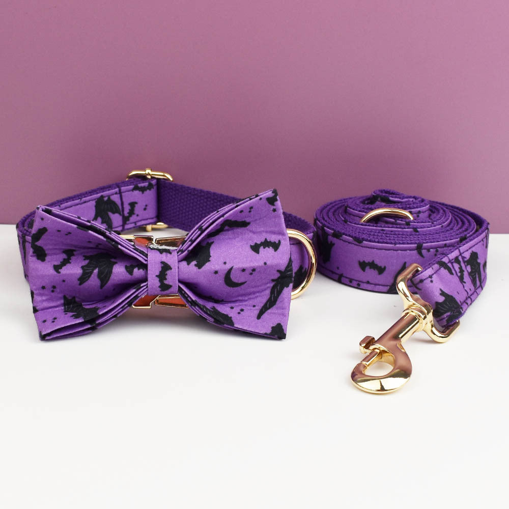 Halloween Black Bat Wings Pet Collar