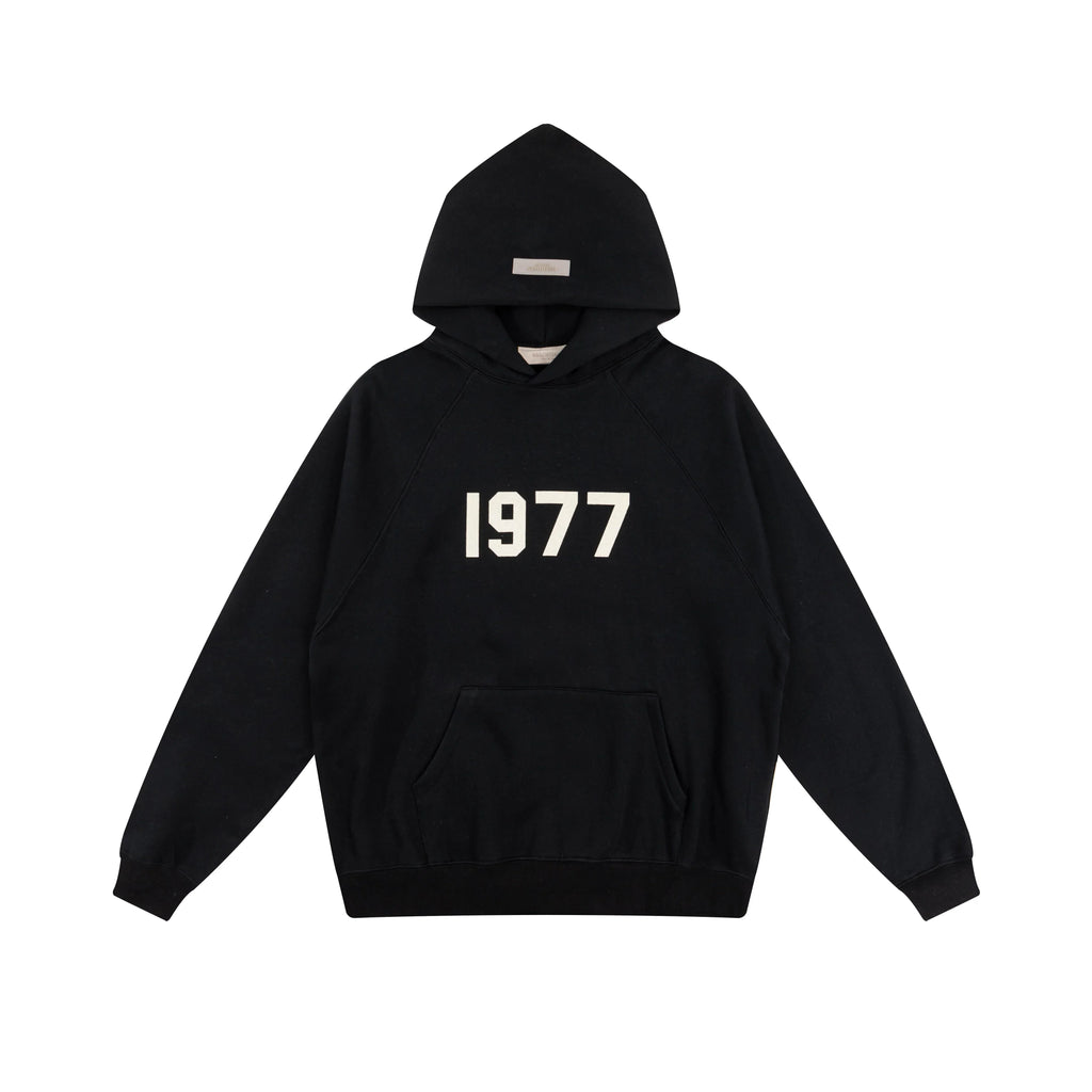 Fog autumn/winter hoodie, sweatpants, long pants with fleece hoodie, versatile letter essentials, loose and trendy ins top (37)