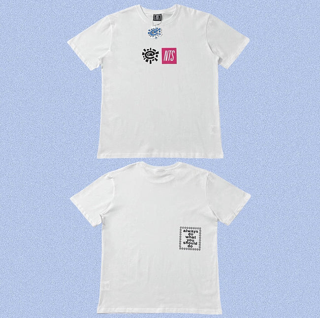 ADWYSD White Small Mixed‑Logo Tee Hover Image