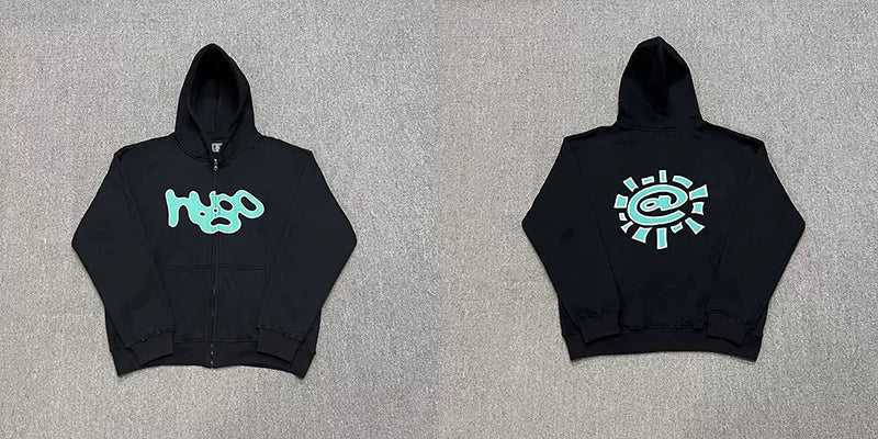 ADWYSD Graphic Logo Hoodie - Black / Teal