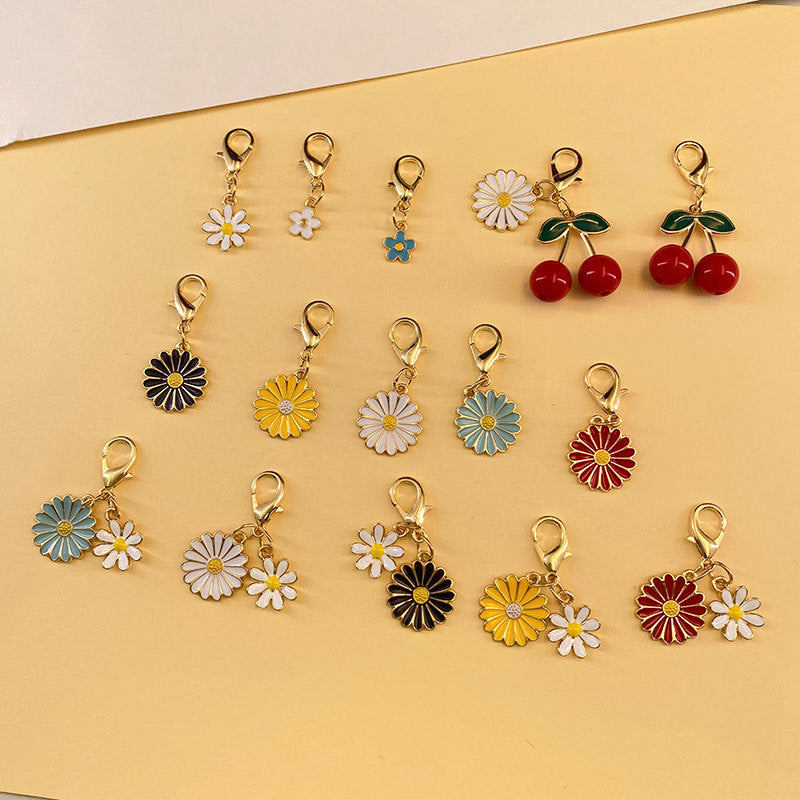 Tem Amazon Xiyin Daisy Oil Drop Fruit Cherry Keychain