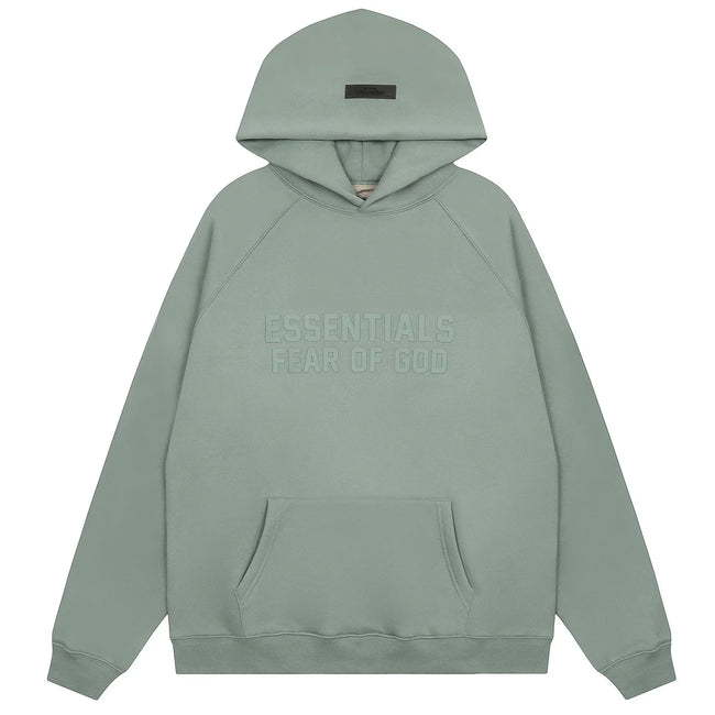 FOG double line heavyweight high street trendy brand hooded sweatshirt with plush loose sweatshirt jacket suitable for men and women, youthful and popular style (37) Hover Image
