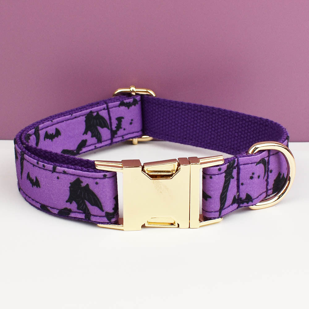 Halloween Black Bat Wings Pet Collar