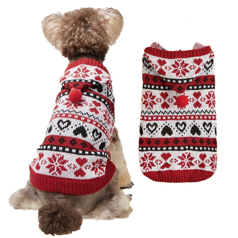 Autumn And Winter Popular Christmas Hooded Camouflage Dog Pet