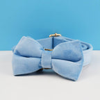 Sky Blue Dog Collar Leash Harness