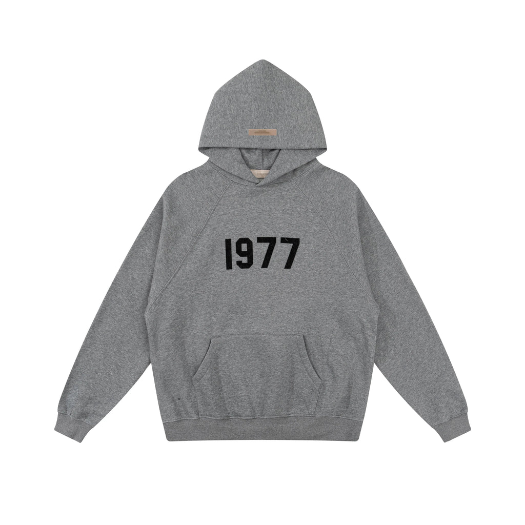 Fog autumn/winter hoodie, sweatpants, long pants with fleece hoodie, versatile letter essentials, loose and trendy ins top (35)