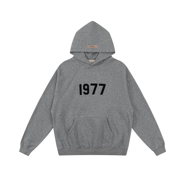 Fog autumn/winter hoodie, sweatpants, long pants with fleece hoodie, versatile letter essentials, loose and trendy ins top (35) Hover Image