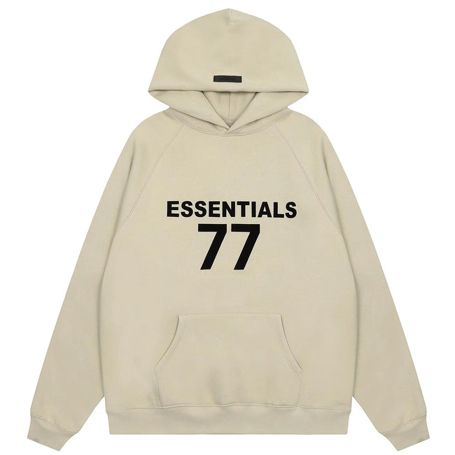 FOG double line heavyweight high street trendy brand hooded sweatshirt with plush loose sweatshirt jacket suitable for men and women, youthful and popular style (27) Hover Image