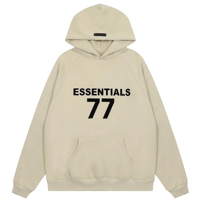 FOG double line heavyweight high street trendy brand hooded sweatshirt with plush loose sweatshirt jacket suitable for men and women, youthful and popular style (27) Hover Image