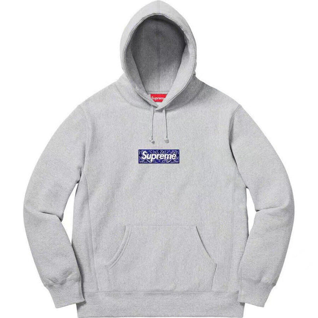 Supreme 19FW Bandana Box Logo Hooded Sweatshirt Hover Image