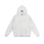 Fog autumn/winter hoodie, sweatpants, long pants with fleece hoodie, versatile letter essentials, loose and trendy ins top (36)