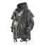 Techwear Layered Poncho Distressed Grey Jacket