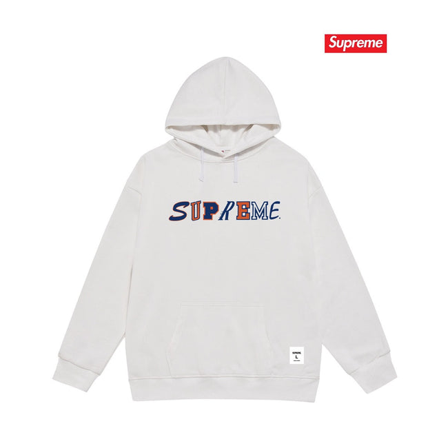 Supreme Mixed Font Hoodie – White Hover Image