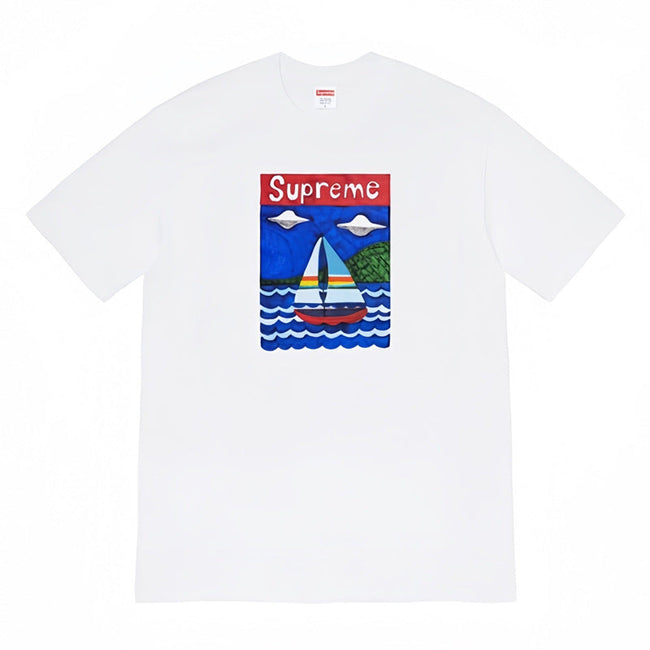 Supreme Sailboat Painting Graphic Tee – White Hover Image