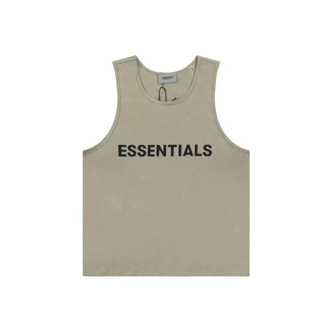 FOG short sleeved FEAR OF GOD double line ESSENTIALS chest letter sleeveless vest base shirt men's T-shirt (3) Hover Image