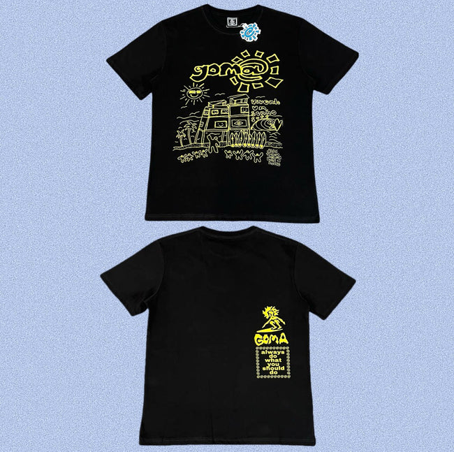 ADWYSD Black Yellow City Art Tee Hover Image