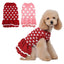 Autumn And Winter Warm Red Pink Love Dog Clothes