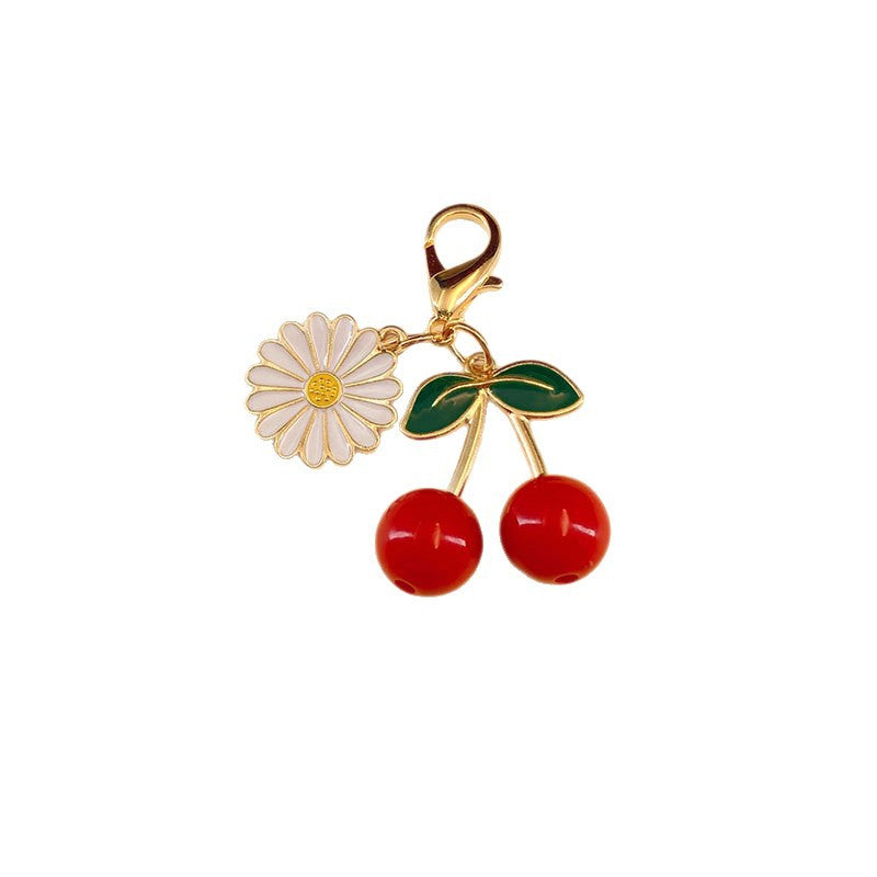 Tem Amazon Xiyin Daisy Oil Drop Fruit Cherry Keychain