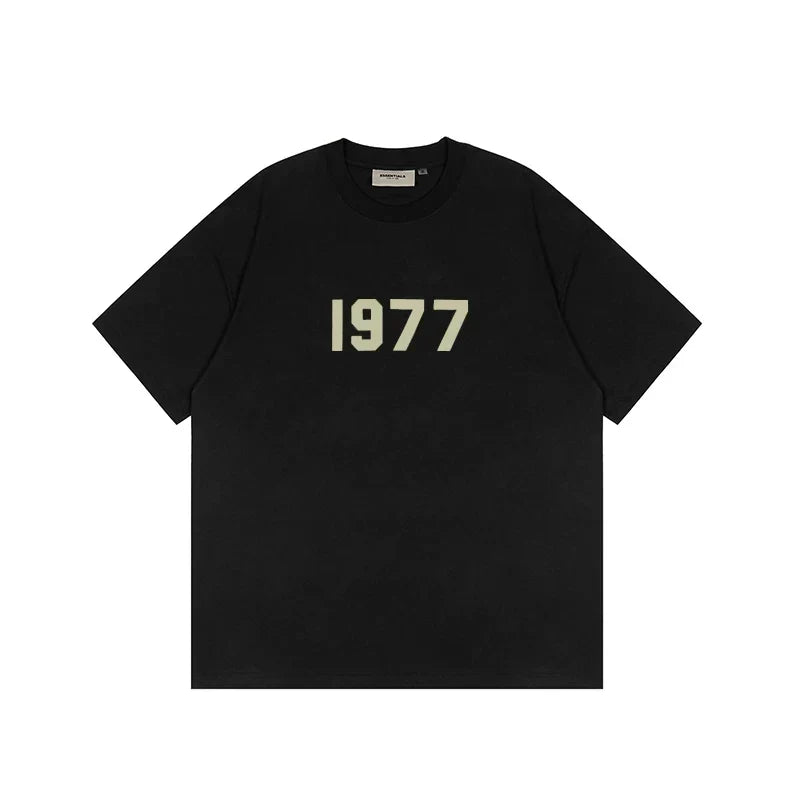 FOG double-line ESSENTIALS short-sleeved T-shirt men European and American couples trendy brand round neck loose cleanfit half-sleeved women (17)