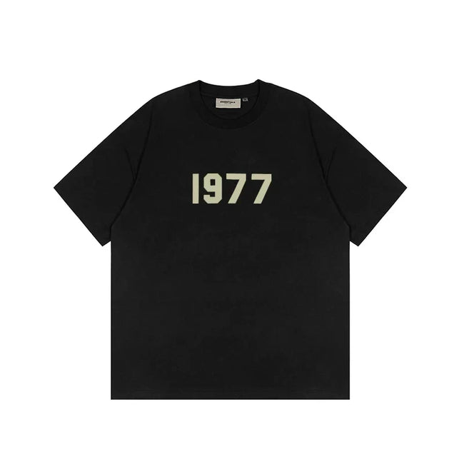 FOG double-line ESSENTIALS short-sleeved T-shirt men European and American couples trendy brand round neck loose cleanfit half-sleeved women (17) Hover Image
