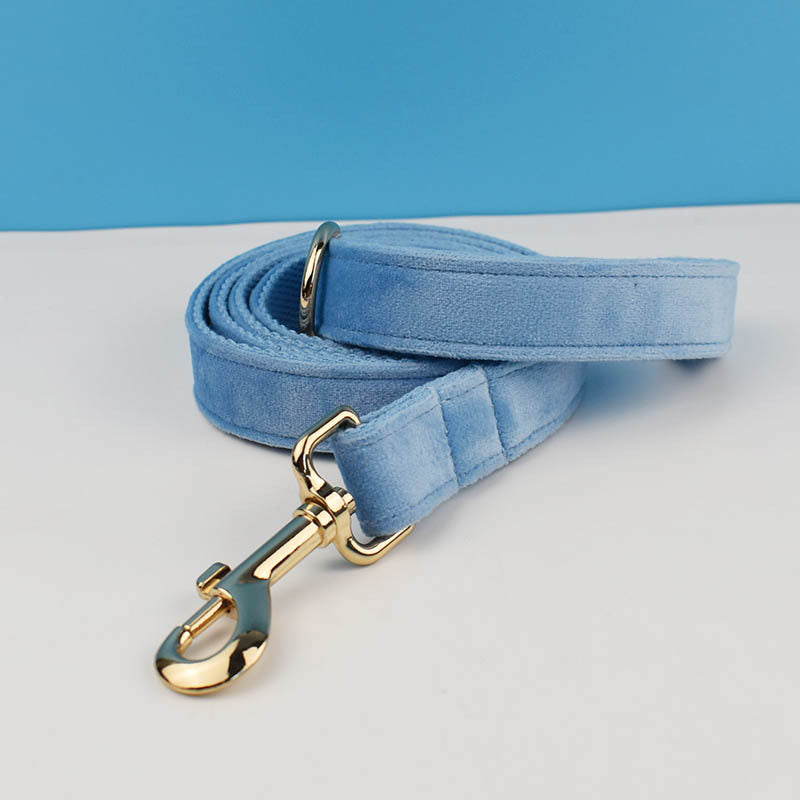Sky Blue Dog Collar Leash Harness