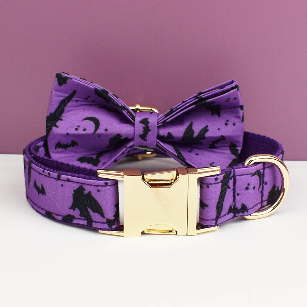Halloween Black Bat Wings Pet Collar