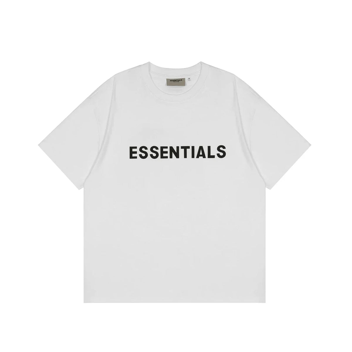 ESSENTIALS Short sleeved T-shirt European and American High Street FOG Double Line Men's and Women's American Trendy Brand Pure Cotton Round Neck Loose Set (1)