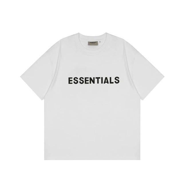 ESSENTIALS Short sleeved T-shirt European and American High Street FOG Double Line Men's and Women's American Trendy Brand Pure Cotton Round Neck Loose Set (1) Hover Image