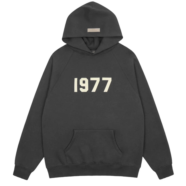 FOG double line heavyweight high street trendy brand hooded sweatshirt with plush loose sweatshirt jacket suitable for men and women, youthful and popular style (6) Hover Image