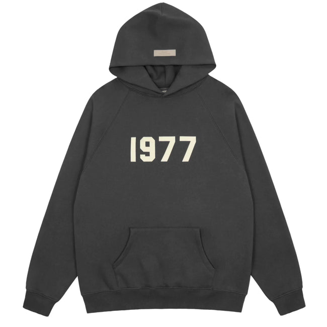 FOG double line heavyweight high street trendy brand hooded sweatshirt with plush loose sweatshirt jacket suitable for men and women, youthful and popular style (6) Hover Image