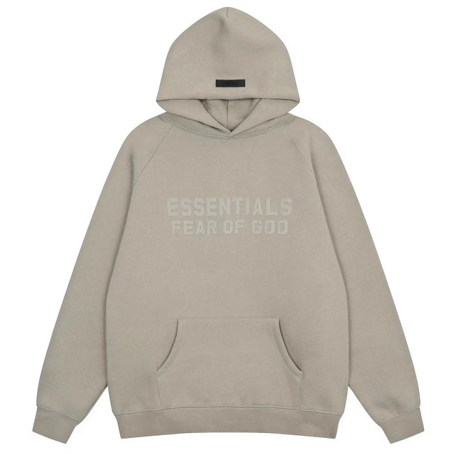 FOG double line heavyweight high street trendy brand hooded sweatshirt with plush loose sweatshirt jacket suitable for men and women, youthful and popular style (40) Hover Image