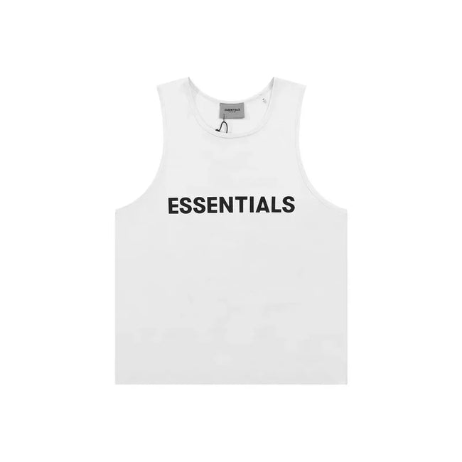 FOG short sleeved FEAR OF GOD double line ESSENTIALS chest letter sleeveless vest base shirt men's T-shirt (1) Hover Image